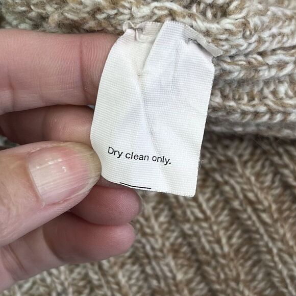 J Crew Y2K Wool Blend Pullover Mock Neck Sweater Fisherman Cable knit chunky - Picture 9 of 10